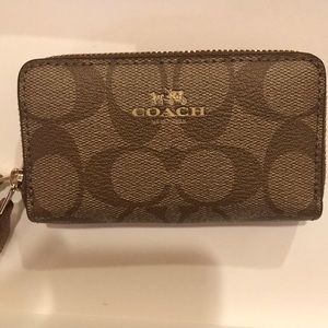 Coach Double Zipper Small Wallet